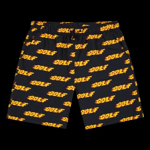 GOLF WANG Inferno Logo Water Shorts 'Black'