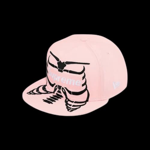 Supreme Bones Box Logo New Era 'Pink'