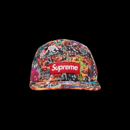 Supreme Aoi Embroidered Camp Cap 'Flames'