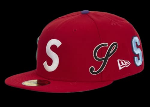 Supreme Multi S Logo New Era 59Fifty Fitted Hat Red