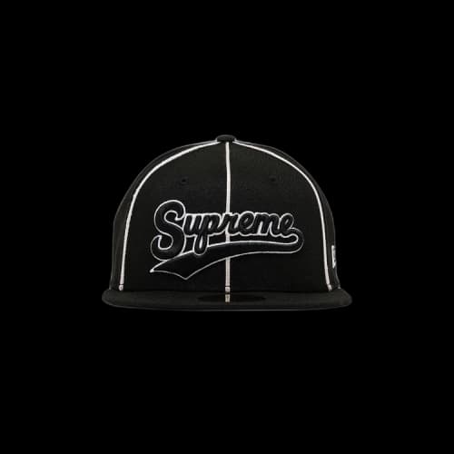 Supreme Piping Script Logo New Era 'Black'