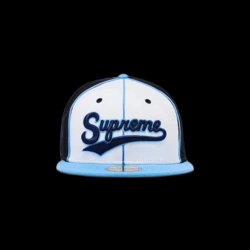 Supreme Piping Script Logo New Era 'Navy'