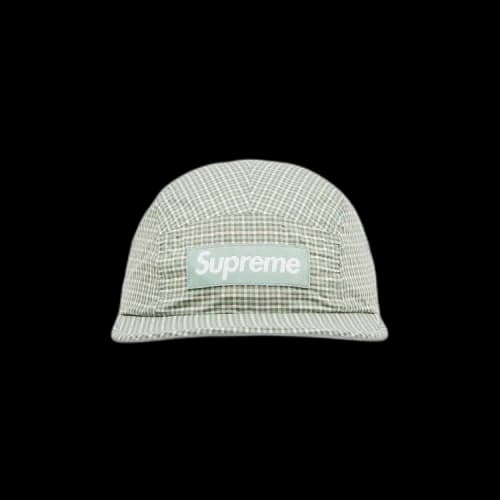 Supreme x Cordura Plaid Camp Cap 'Olive'