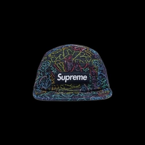 Supreme Handwriting Denim Camp Cap 'Indigo'