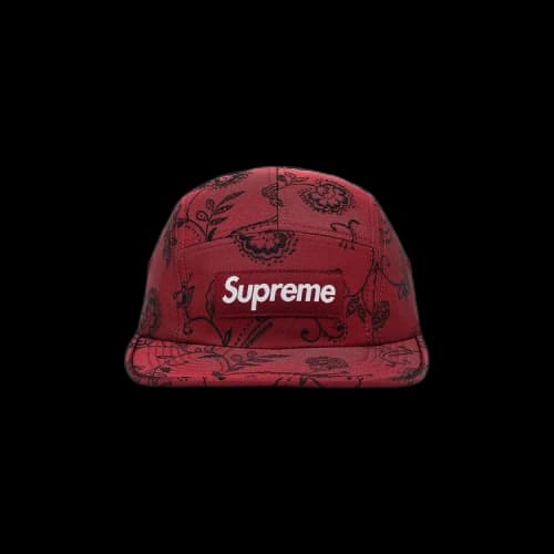 Supreme Floral Jacquard Camp Cap 'Red'