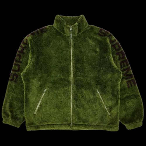 Supreme Shoulder Logo Fleece Jacket 'Green'
