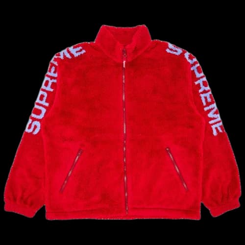 Supreme Shoulder Logo Fleece Jacket 'Red'