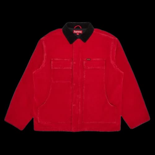 Supreme Old English Canvas Work Jacket 'Red'