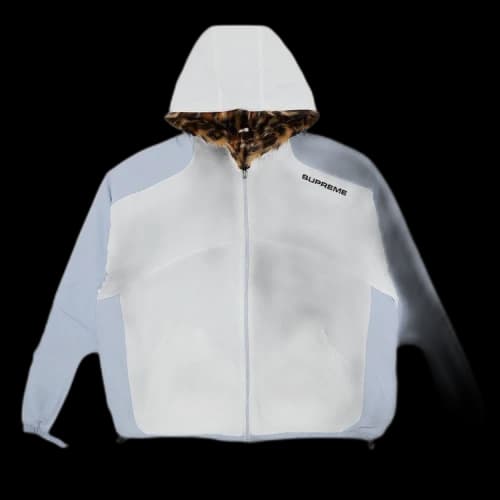 Supreme Faux Fur Reversible Hooded Track Jacket 'White'