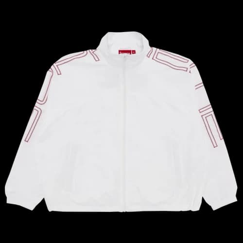 Supreme Spellout Embroidered Track Jacket 'White'