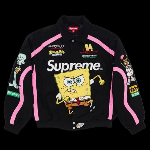 Supreme x Spongebob Squarepants x Jeff Hamilton Racing Jacket 'Black'