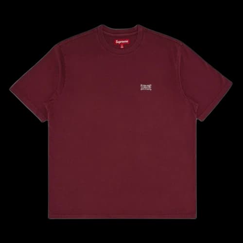Supreme Warm Up Washed Short-Sleeve Top 'Maroon'