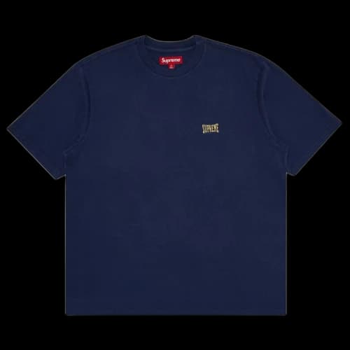 Supreme Warm Up Washed Short-Sleeve Top 'Navy'