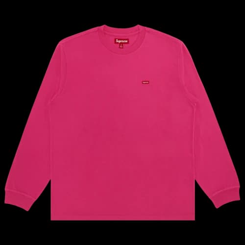 Supreme Small Box Long-Sleeve Tee 'Pink'