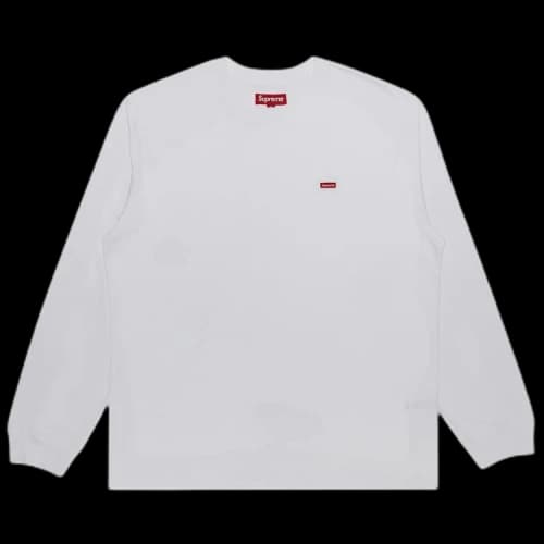 Supreme Small Box Long-Sleeve Tee 'White'