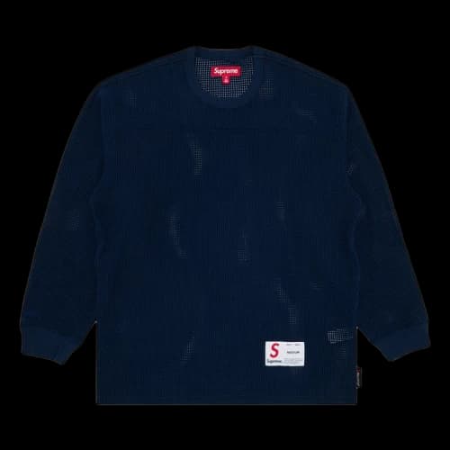 Supreme Polartec Mesh Long-Sleeve Football Top 'Navy'