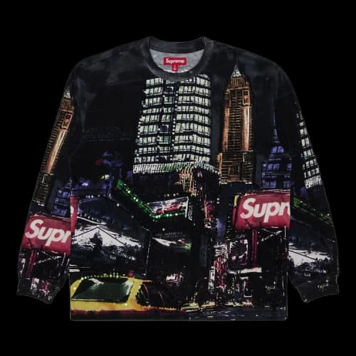 Supreme Skyline Sequin Long-Sleeve Top 'Night'