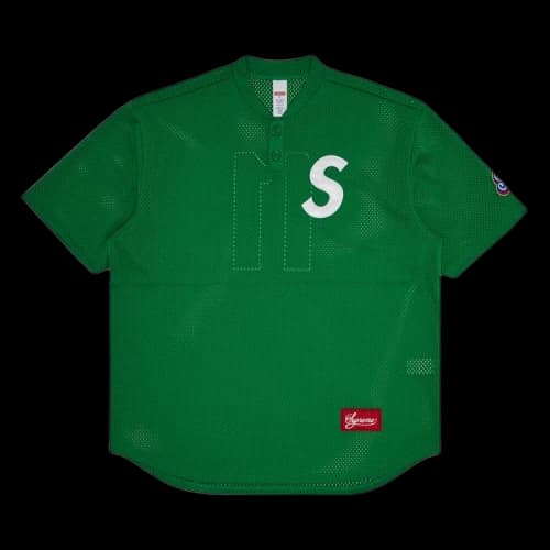 Supreme S Logo Baseball Henley 'Green'