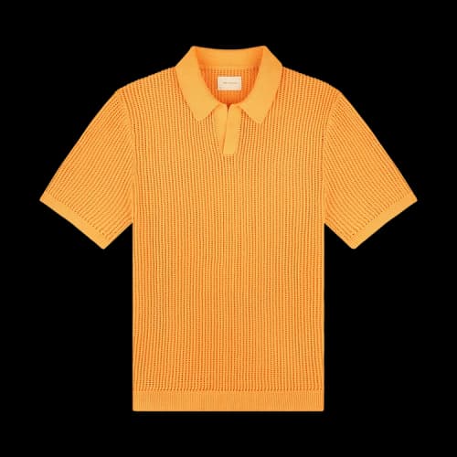 Aimé Leon Dore Mesh Knit Polo 'Tangerine'