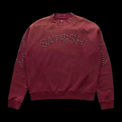 Satoshi Nakamoto Star Studded Crewneck 'Burgundy'