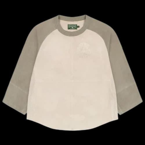 Denim Tears Leather University Baseball Shirt 'White' 'White'
