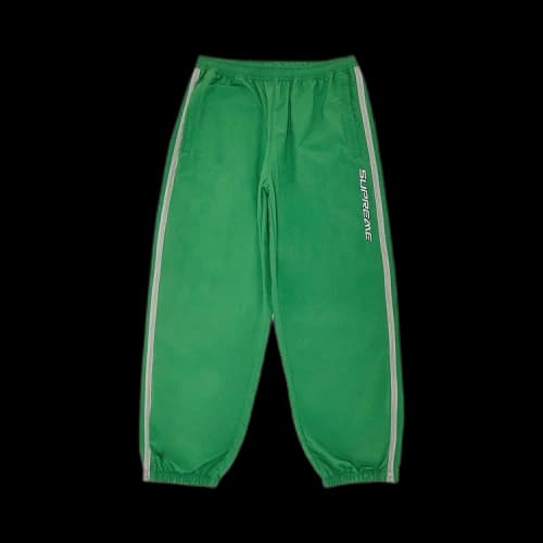Supreme Contrast Zip Warm Up Pant 'Green'