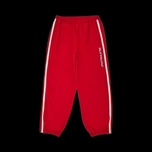 Supreme Contrast Zip Warm Up Pant 'Red'