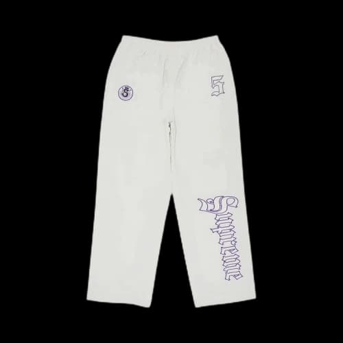 Supreme Old English Track Pant 'White'