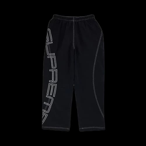Supreme Spellout Embroidered Track Pant 'Black'