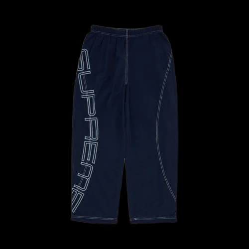 Supreme Spellout Embroidered Track Pant 'Navy'