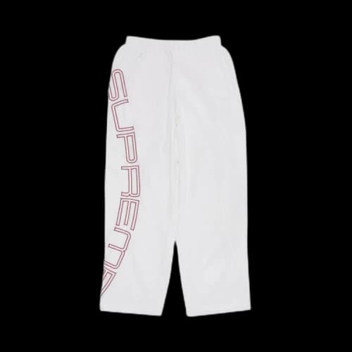 Supreme Spellout Embroidered Track Pant 'White'