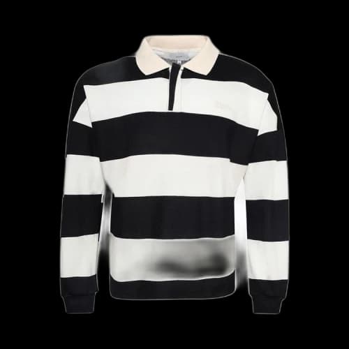 Rhude Striped Pique Polo 'White/Black'