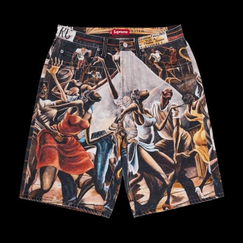 Supreme x Ernie Barnes Baggy Denim Short 'Dance'