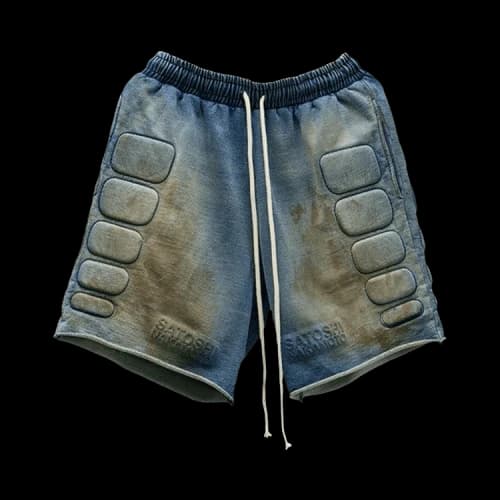 Satoshi Nakamoto Luke Moto Shorts 'Dirty Blue'