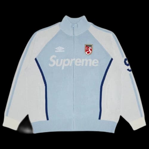 Supreme x Umbro Zip Up Sweater 'Light Blue'