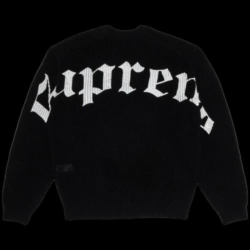 Supreme Old English Printed Sweater 'Black'