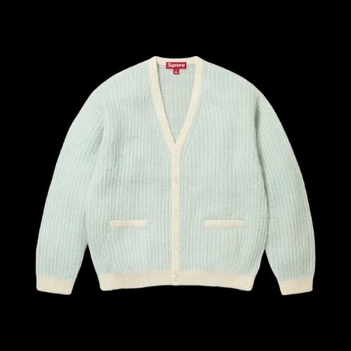 Supreme 2-Tone Mohair Cardigan 'Ivory'