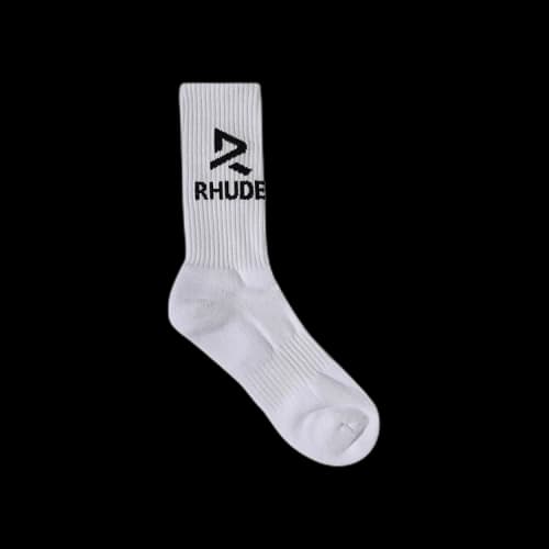 Rhude Trophy Racing Sock 'White/Black'