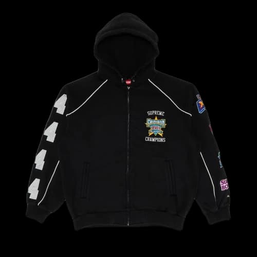 Supreme Playoffs Zip Up Hooded Sweatshirt 'Black'