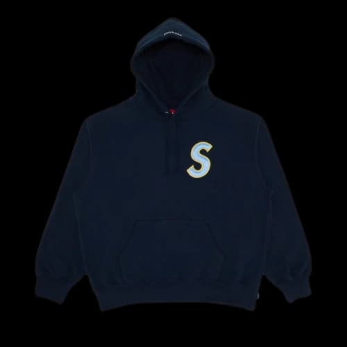 Supreme S Logo Hooded Sweatshirt 'Navy'