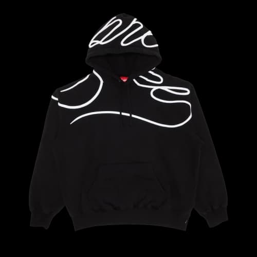 Supreme Shoulder Script Hooded Sweatshirt 'Black'