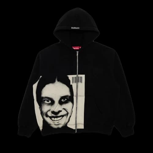 Supreme x Aphex Twin Zip Up Hooded Sweatshirt 'Black'
