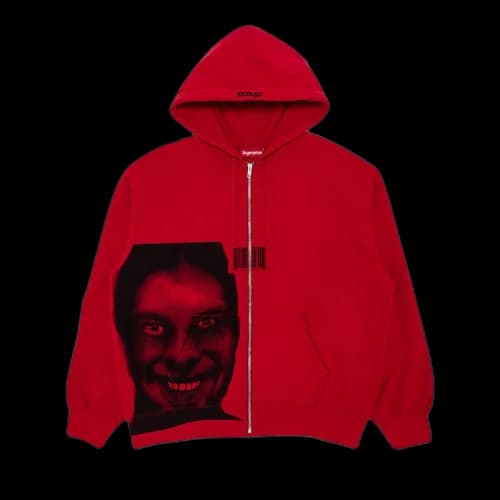 Supreme x Aphex Twin Zip Up Hooded Sweatshirt 'Red'