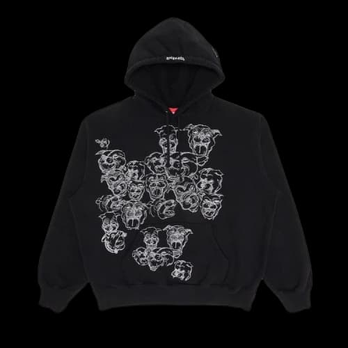 Supreme Pitbulls Embroidered Hooded Sweatshirt 'Black'