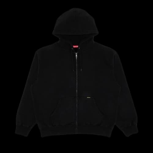 Supreme Work Zip Up Hooded Sweatshirt 'Black'