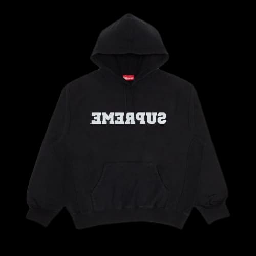 Supreme Reverse Hooded Sweatshirt 'Black'