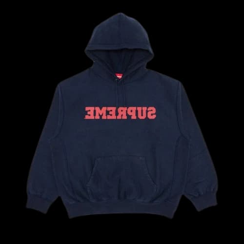 Supreme Reverse Hooded Sweatshirt 'Navy'