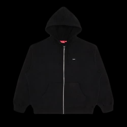 Supreme Small Box Zip Up Hooded Sweatshirt 'Black'