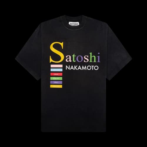 Satoshi Nakamoto Best Code T-Shirt 'Washed Black'