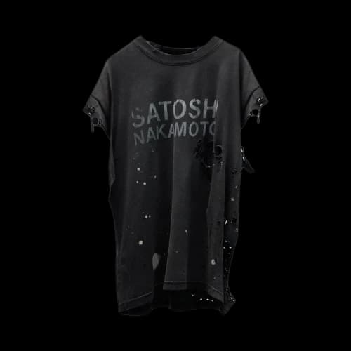 Satoshi Nakamoto Road Rash Tee 'Faded Black'